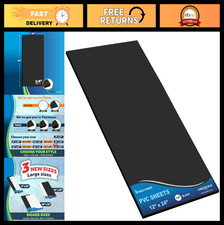 Expanded PVC Plastic Sheets 12" x 24" Black Rigid Craft Signage Display - Waterp