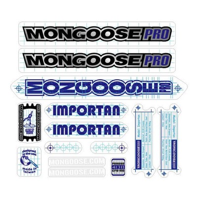 2001 Mongoose - Importan - Decal set