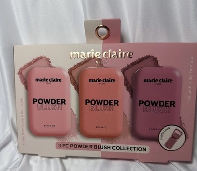 Marie Claire Paris 3 Piece Powder Blush Set .18 Oz Each