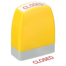 Closed Notice Stamp Office Stamp Pre Inked Stamp Yellow