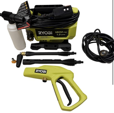 #ad RYOBI 1.2GPM Electric Pressure Washer 1800 PSI RY141803 $71.96