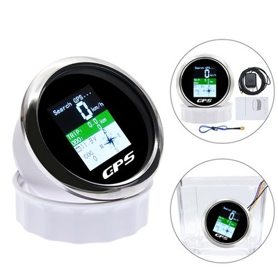 85mm Marine Digital GPS Speedometer Odometer Voltmeter Speed Gauge For Car Boat