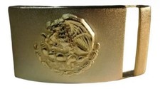 Mexican Escudo Nacional Belt Buckle Hebilla Mexican Flag GOLD PLATED In Mexico