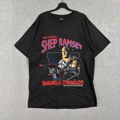 Vintage Hulk Hogan T-Shirt Suburban Commando Movie Promo Shep Ramsey 1991 WWF