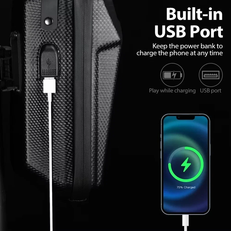 NEWBOLER 3L 5L Scooter Eléctrico Bolsa Frontal Impermeable EVA USB Manillar de Carga Foto 4 de 4