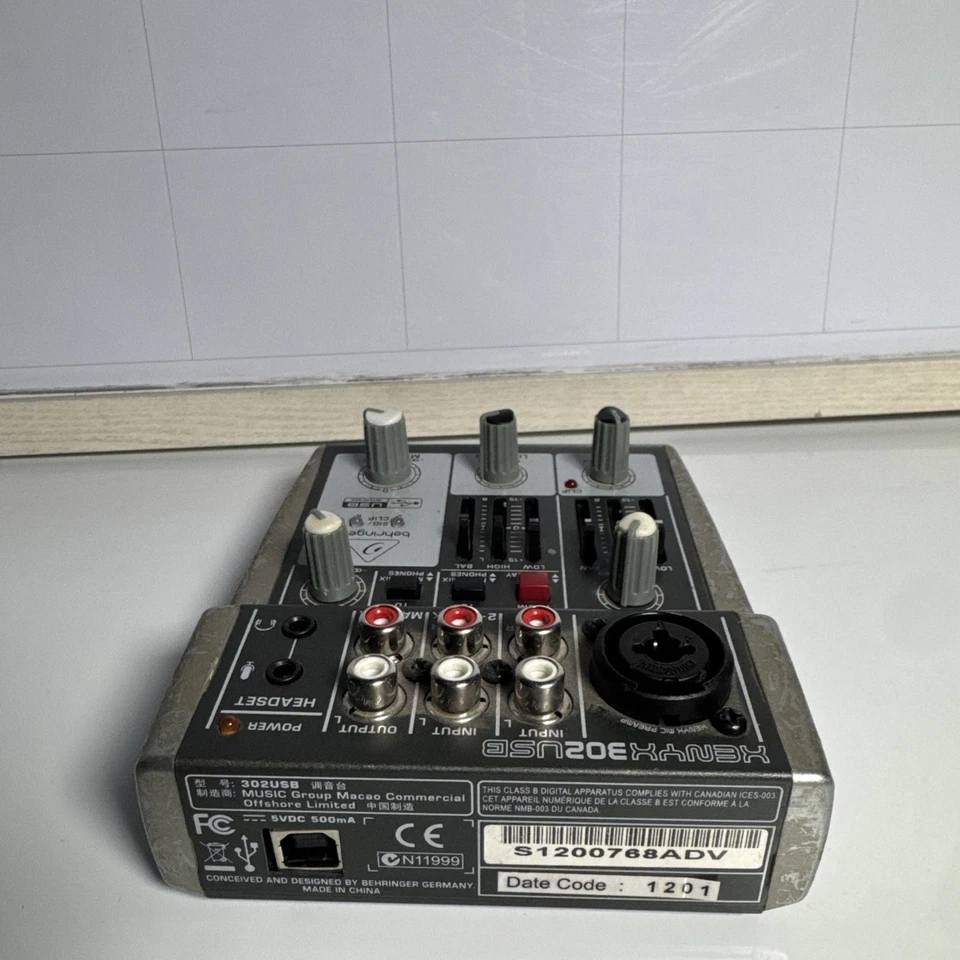 Xenyx 302USB Compact Mixer with USB Audio Interface Behringer - Image 3 of 4