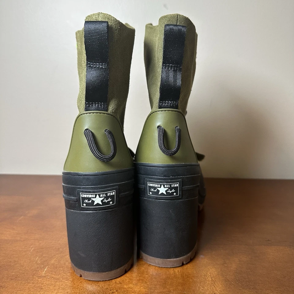 Converse Women's Size 8 Chuck Taylor All Star 567490c Olive High Heel Boot EUC - Image 3 of 4