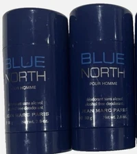 Jean Marc Paris Men BLUE NORTH DEODORANT STICK alcohol free 2.8 oz X 2 NEW