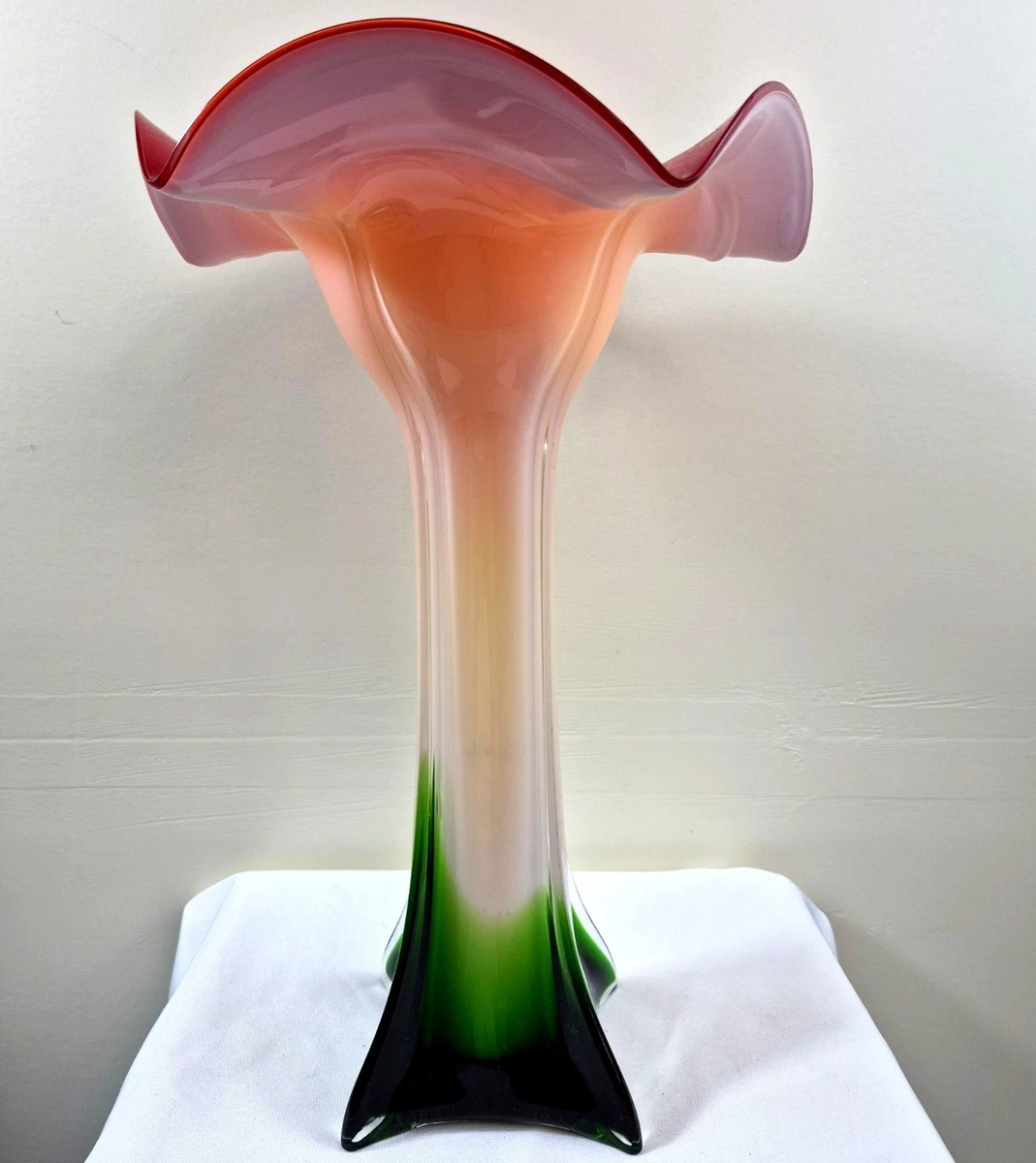 Jack In The Pulpit Vase In Studio & Handcrafted Glass for sale | eBay