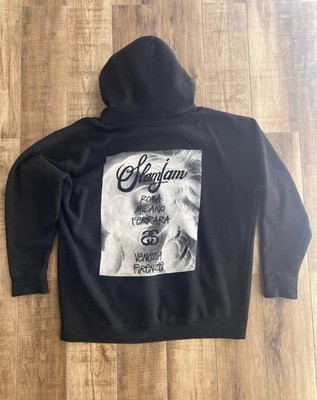 Stussy x Slam Jam Venus Hoodie XL Black 2015 Rare Back Print Made
