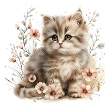 Diamond Painting Kits for Adults Cat, Animal Round Full Drill Diamond Art Kits,