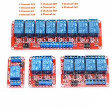 1/2/4/8 Channel Relay Board Module High / Low Level Optocoupler isolat 5/12/24V