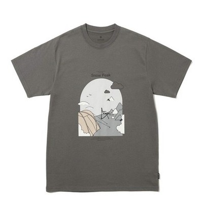 Snow Peak Camping Graphic T-Shirt Grey