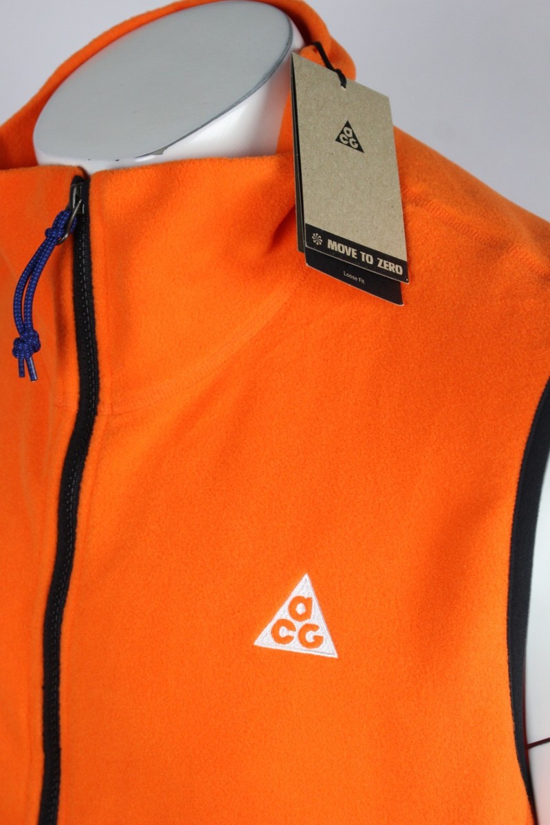 Nike ACG Men's Wolf Tree Thermal Vest Polartec Safety Orange