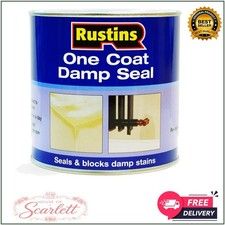 Rustins Damp Seal 250ml Water-Resistant Primer for Walls Ceilings Damp Stain ...