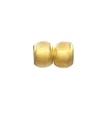18K Yellow Gold Satin Finish Wide Huggie Hoop Earrings #26750