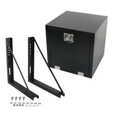 Steel 24"X24"X24" Underbody Truck Trailer Tool Box+2pcs 24"x24" Mounting Bracket