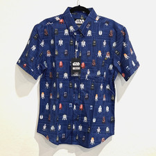 RSVLTS Star Wars May the 4th R2 Droids Blue Shirt KunuFLEX Size Medium M NWT