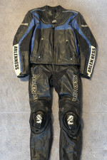 Giacca Tuta Moto Arlen Ness Racing Pelle 2 Pezzi 42 Pantaloni 32 CE