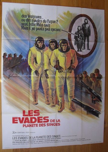 ESCAPE FROM THE PLANET OF THE APES original LARGE french movie poster '71 sci-fi