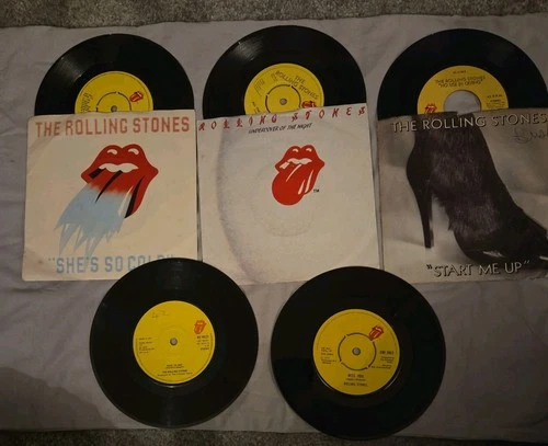 The Rolling Stones - 5 X 7" Vinyl singles 3 with picture covers