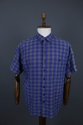 Mammut Multi Check Casual Short Sleeve Regular Fit Collar Button Up Shirt Sz XL