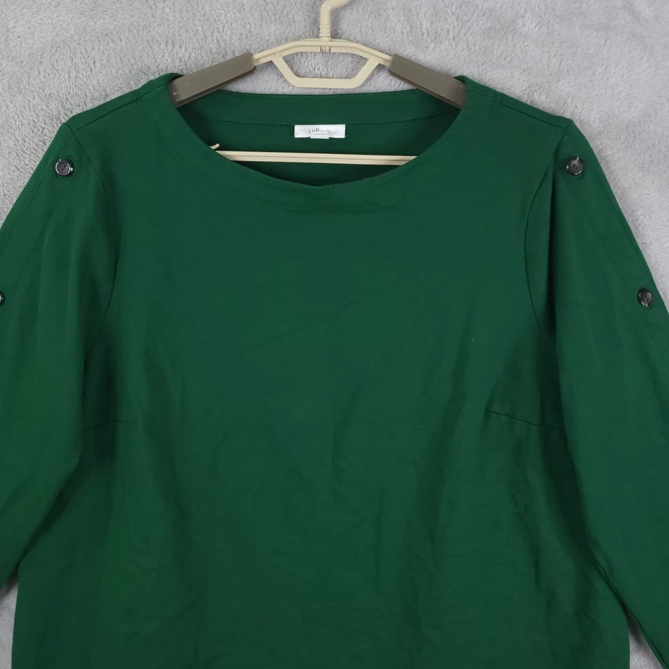 J Jill Ponte женщин Топ рубашка женщин зеленый плюс размер 2 X длинным рукавом кнопка рукав - Изображение 3 из 4