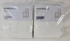 IKEA HENRIKSDAL Bar Stool Cover Slipcover GRÄSBO White New Lot of 2