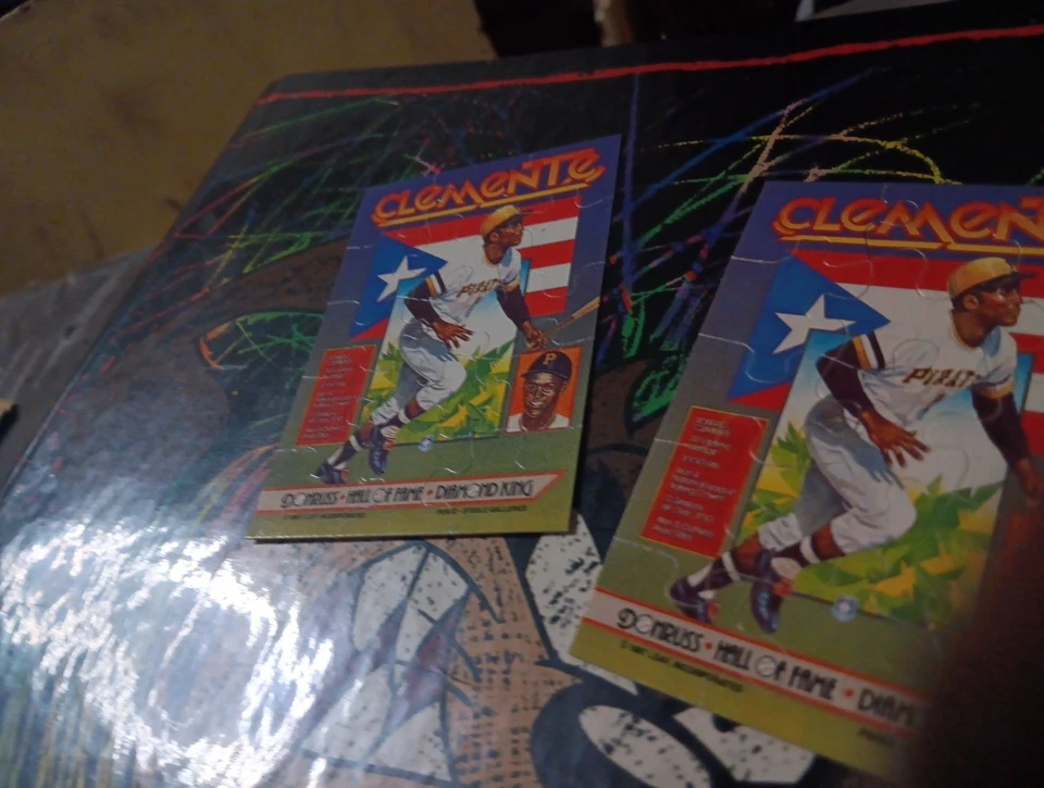 Tarjetas rompecabezas Donruss Diamond King Roberto Clemente 1987 (4) casi nuevo-como nuevo Foto 2 de 4