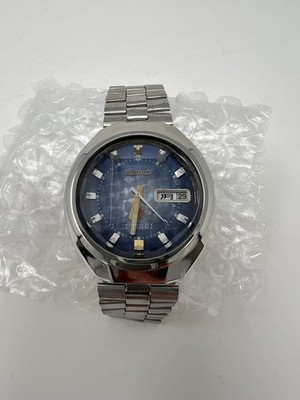 Seiko ADVAN 6106-7670 Automatic Watch Blue Dial 5-Sided Crystal