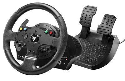 TMX Racing Wheel with force feedback and racing pedals (Compatible with XBOX ...