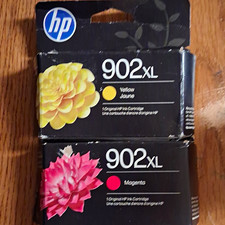 HP 902XL Genuine Original Inkjet Ink Cartridges Yellow  Magenta T6M10AN T6M06AN