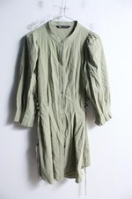 Zara Womens Lace Up Side Shirt Dress - Green - Size Medium (h14)