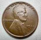 1924-D   LINCOLN CENT VF DETAILS  KEY DATE  #2224