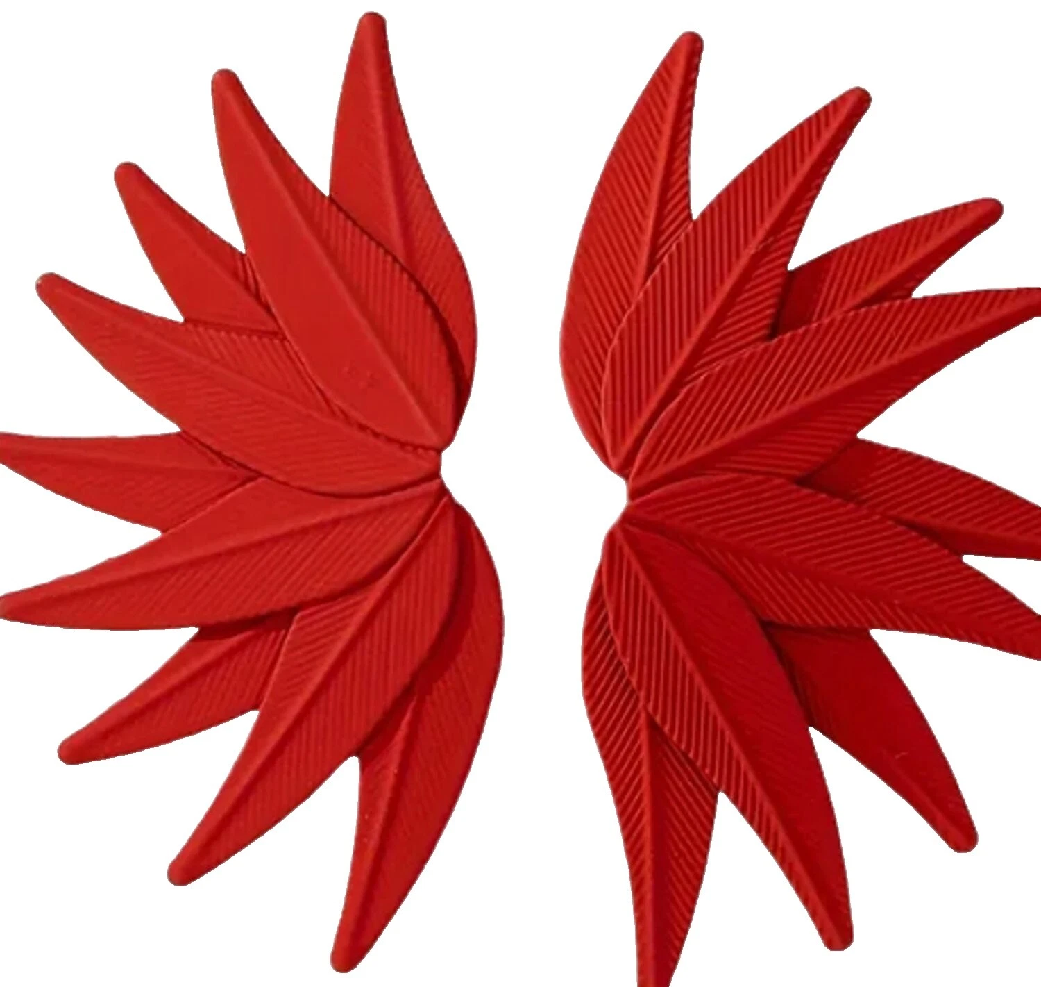 Pluma Plateado Stud Pendientes de Moda