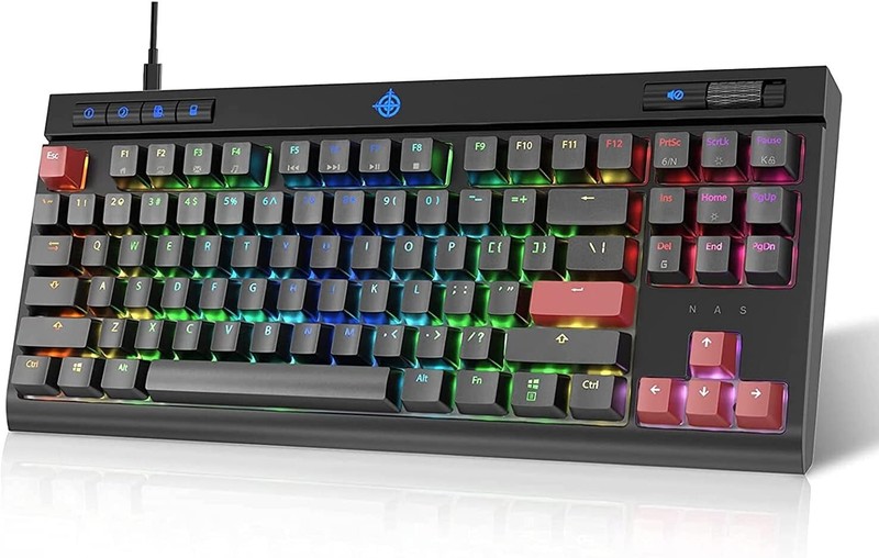 STOGA Gaming Mechanical Keyboard RGB LED Backlit 87Keys 100% Anti-Ghosting Keys