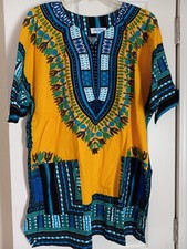 African Dashiki Dark Yellow NEW