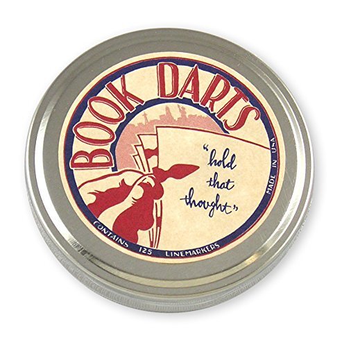 Book Darts 125 Count Tin Bronze Bookmarks - Line Book Markers - Picture 1 of 7