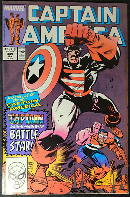Marvel CAPTAIN AMERICA #349 Direct (Jan 1989) Mark Gruenwald