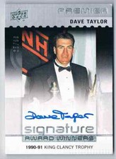 2016-17 PREMIER SIGNATURE AWARD WINNERS DAVE TAYLOR AUTO 35/99 LOS ANGELES KINGS