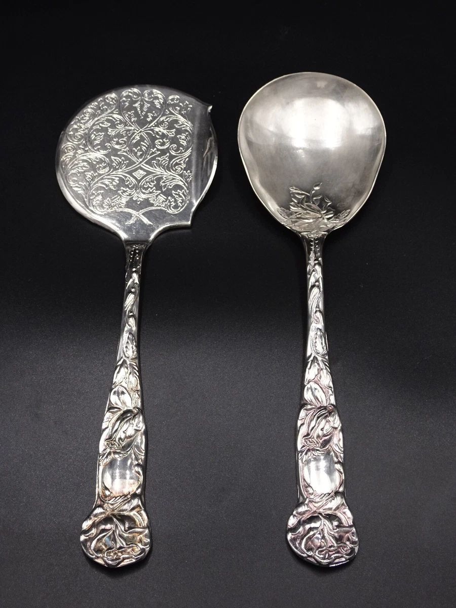 Silver plated serving best sale set