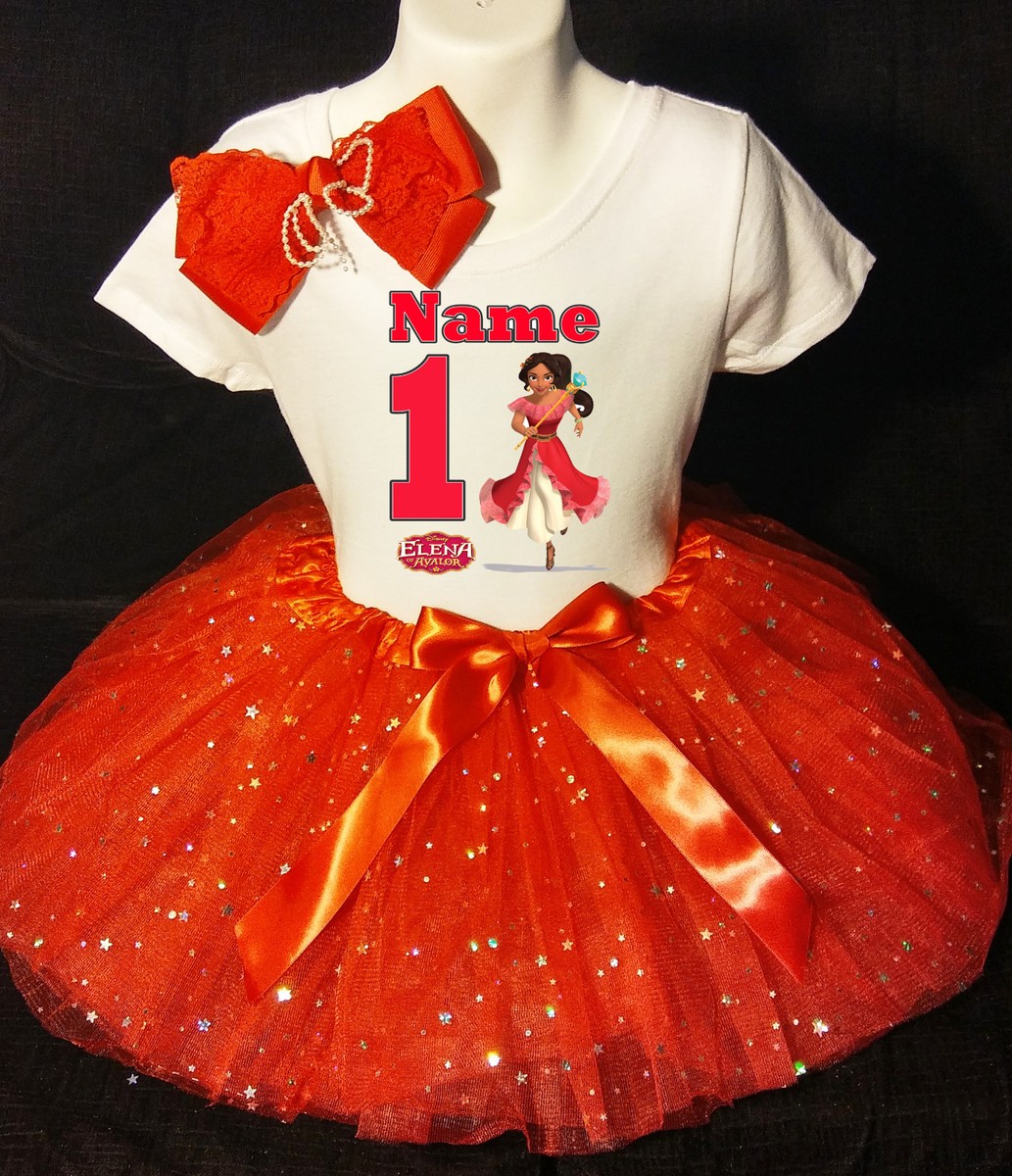 elena's birthday dress Elena of Avalor 1st first 1 ***With NAME*** Tutu Red SIZE:XS-S/2-6 Irremovable belt office wear Wedtrend Women Black Red