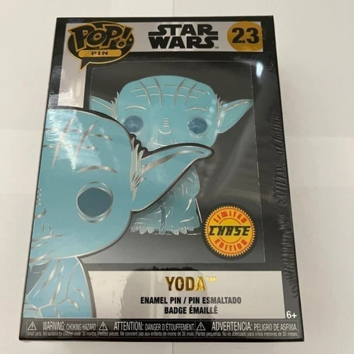 Funko Pop Enamel Pin Yoda #23 Limited Edition Chase Blue Star Wars Disney Sealed