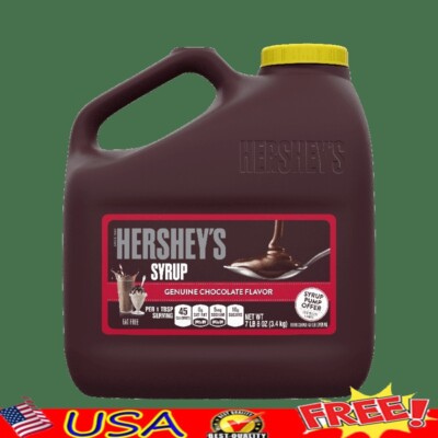 Chocolate Syrup Fat Free Gluten Free Bulk Jug Dessert Topping Ice Cream Milk New