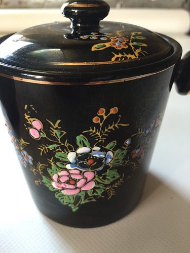 Ceramic Japanese Teapot And Ceramic Canister With Lid - Picture 2 of 4