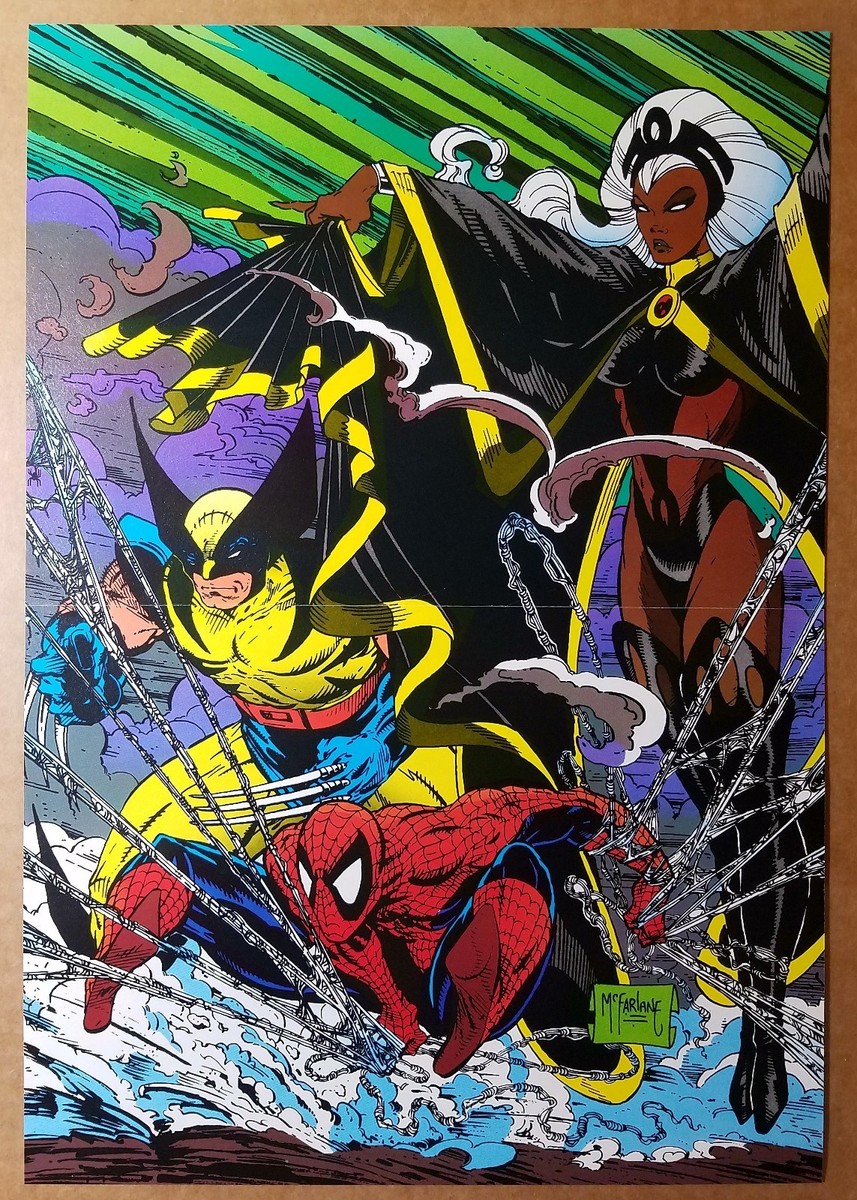 X-Men Wolverine Storm Amazing Spider-Man Marvel Comics Poster by