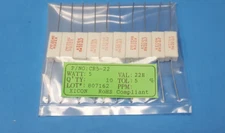 10 Pcs- Power Cement Resistor, 280-CR5-22-RC, XICON, Wirewound 22 ohms, 5% , 5W