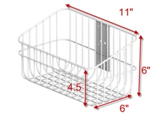 SMALL  SIZE  MEDICAL POLE MOUNT BASKET WITH OPTIONAL POLE CLAMPS