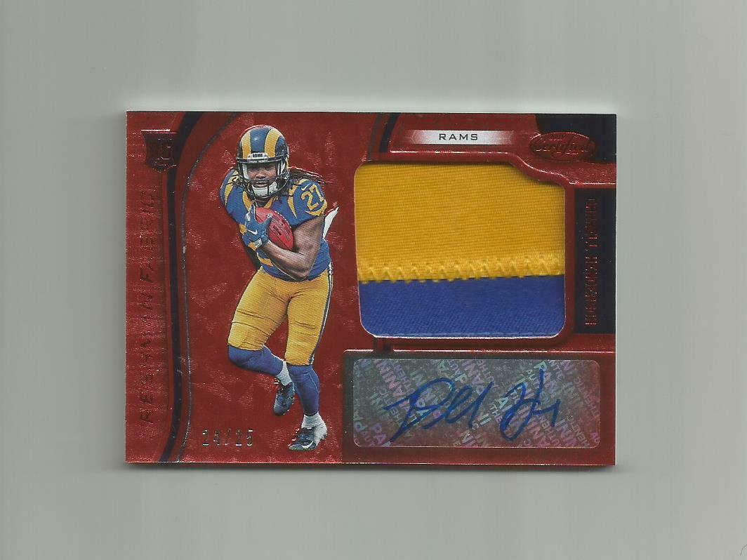 Darrell Henderson 2019 Certified Freshman Fabric Red Etch RPA #206 (24/25) Rams