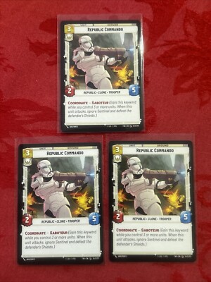 3x Star Wars Unlimited - Republic Commando - ToR 243/257 x3